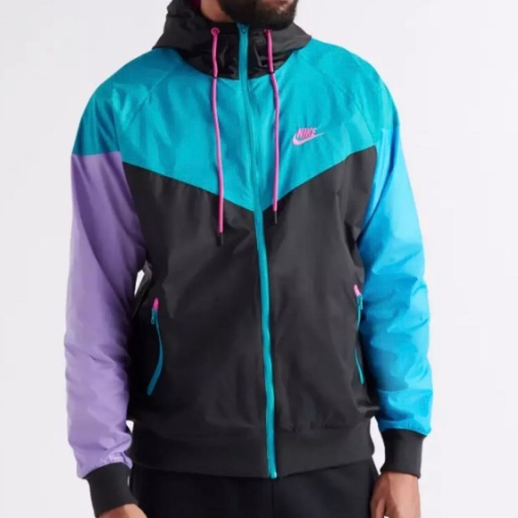 nike windbreaker blue and purple